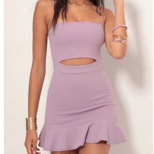 Lucy in the Sky Lavender Cutout Ruffle Dress